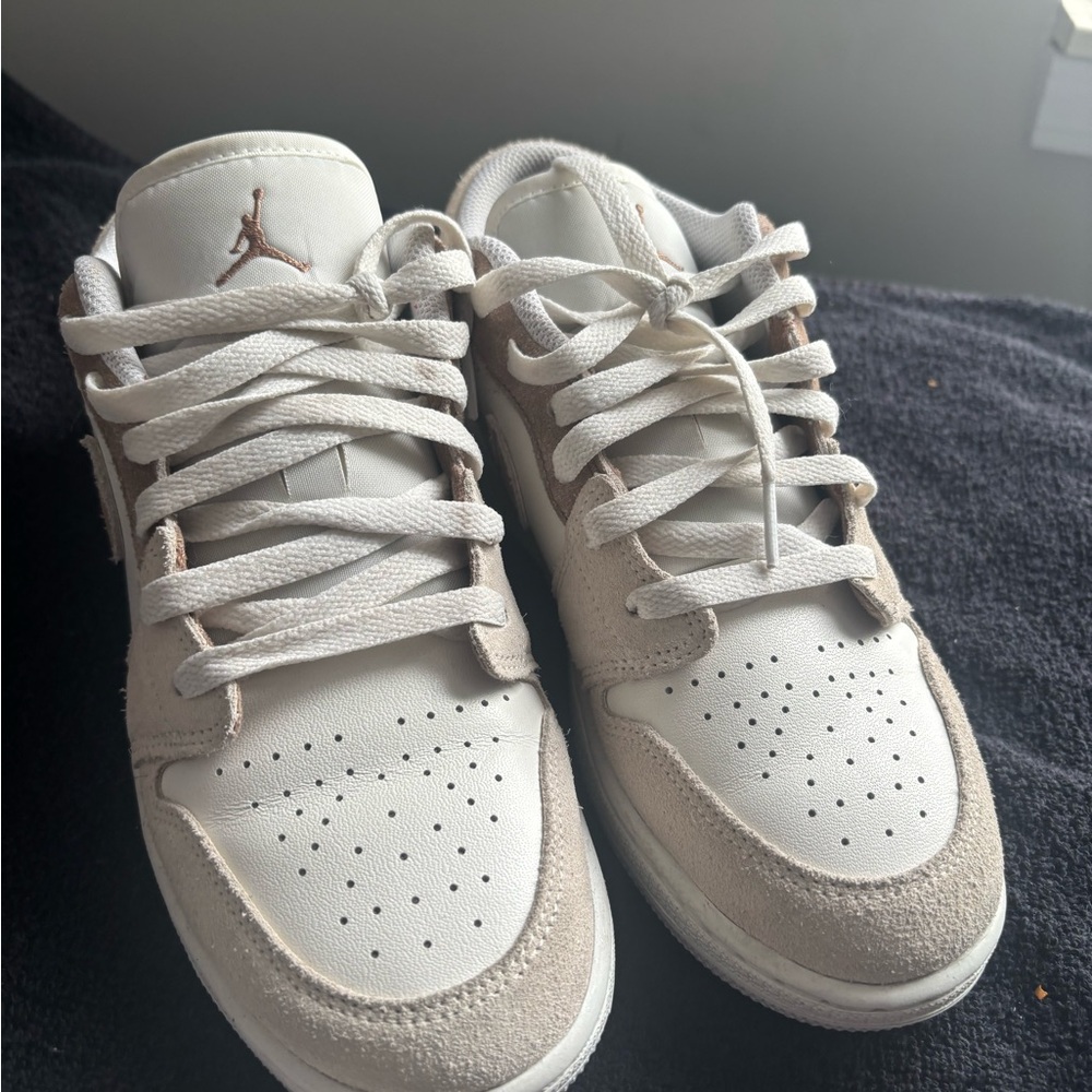 Jordan Low Sneakers in White and Cream